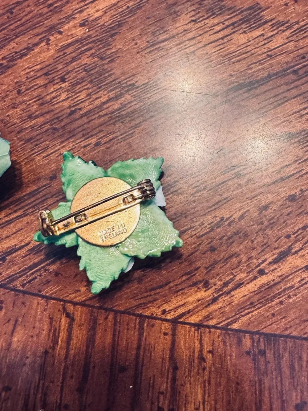 Vintage-Inspired Amber Floral Brooch and Clip Set - Unbranded